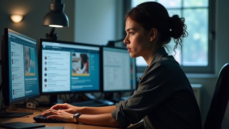 A staff member moderating Safeguarding alerts